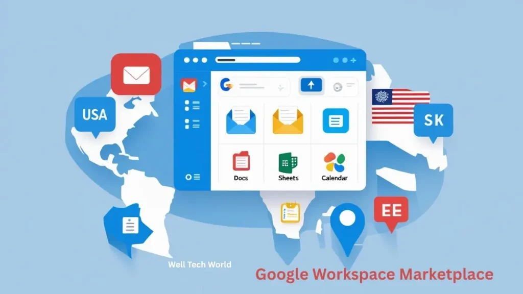 Google Workspace Marketplace interface showing global business apps